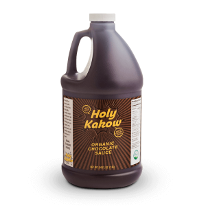 Wholesale bottle of Holy Kakow organic chocolate syrup